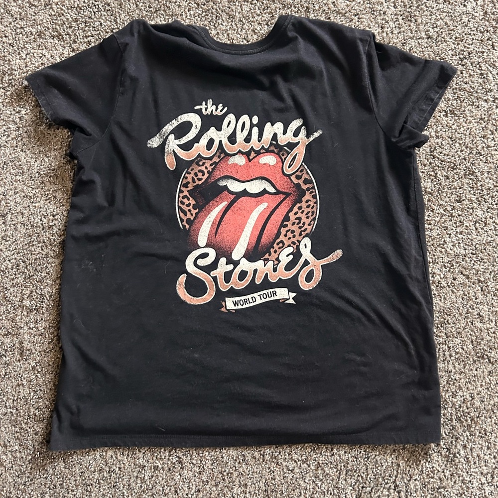 The Rolling Stones Black Graphic Concert Tee Size 0X